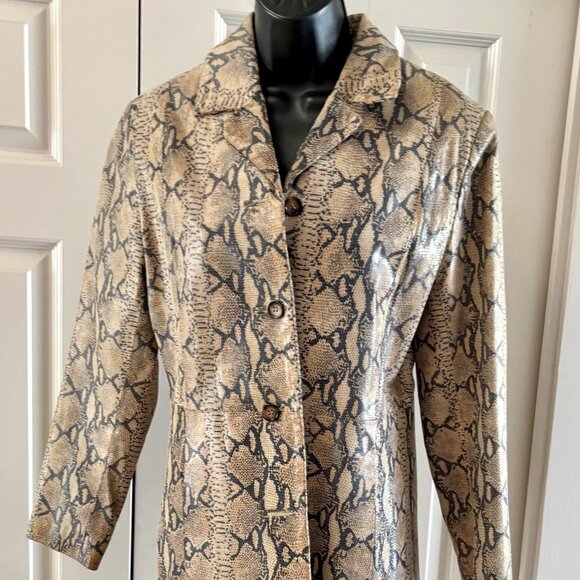 Rogue Jackets & Blazers - Vintage Rogue Snakeskin Leather Jacket - 100% Genuine Leather